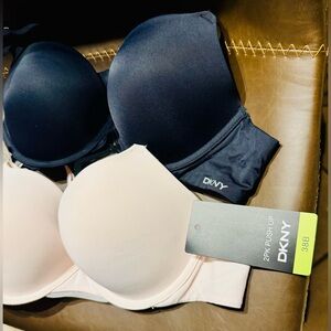 NWT Two pack 38B push up bras by DKNY, comfy basics capsule wardrobe t shirt